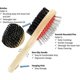thumbnail image 2 of Cepillo de madera para perros, cepillo de doble cara para el cuidado del cabello de mascotas, cepillo de aguja para perros y melena, 2 of 4