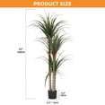 thumbnail image 4 of Craftian 1-Pack Artificial Tree with  30 LED Prelit, Artificial Plants Dragon Blood Tree - Green, 4 of 9