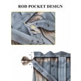 thumbnail image 6 of Farmhouse Wood Grain 2 Panel Kitchen Curtains for Windows, Vintage Country Barn Gate Textured Bathroom Privacy Curtain, Home Décor Window Treatment for Bedroom/Living Room 55"x45", 6 of 6