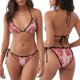 thumbnail image 3 of Fotbe Red Meat Traje de Baño para Mujer de Dos Piezas – Bikini Sexy de Tirantes Tipo Halter con Diseño Triangular, 3 of 6