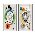 thumbnail image 2 of Designart "Retro Geometry of Awakening Rebirth I" Modern Geometric Framed Wall Art Set Of 2 - Modern White Framed Wall Art Set Of 2, 2 of 6