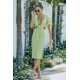 thumbnail image 3 of ABPHQTO Vestido a media pierna con aberturas y mangas con volantes verdes para mujer, 3 of 5