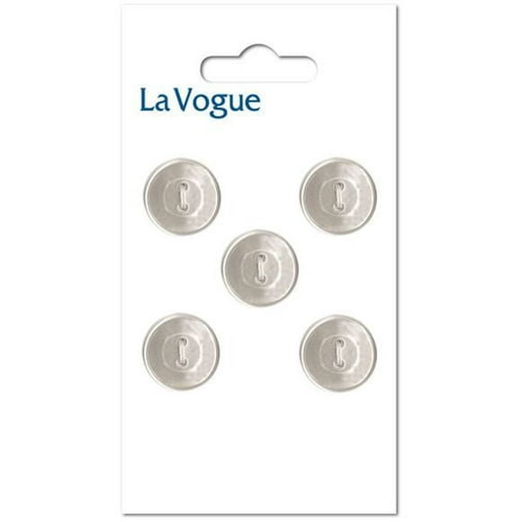 La Vogue 12 mm 2-Hole Button - Pearl, La Vogue buttons and closures offer you the most fashionable and contemporary assortment of styles and colours.