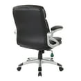 thumbnail image 3 of Executive Low Back Chair in Black Bonded Leather with Silver Accents, 3 of 5