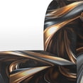 thumbnail image 4 of Designart "Gold Grey Abstract modern Reflections" Gold Modern Upholstered Accent Chair - Modern Arm Chair For Living Room, 4 of 7
