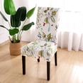 thumbnail image 2 of 6 Pcs/Set Soft Stretchable Dining Chair Covers with Printed Floral Patterns,Spandex Banquet Chair Seat Protector Slipcovers for Holiday Home Party, Hotel, Wedding Ceremony (Flowers), 2 of 5