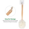 thumbnail image 4 of Trianu Loofah on a Stick, Loofah Back Scrubber for Shower, Bath Sponge with Handle, PE Soft Mesh Luffas, Exfoliating Luffa for Men and Women, White, 4 of 8
