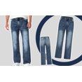 thumbnail image 5 of qucoqpe Jeans for Men Men's Stretchy Straight Leg Denim Pants Trendy Casual Multi-Pocket Jeans Navy S, 5 of 6