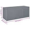 thumbnail image 4 of vidaXL Garden Storage Box Grey PP Rattan 270 L, 4 of 5