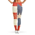 thumbnail image 2 of Retro Puerto Rican Flag Print Leggings, Puerto Rico Sexy Yoga Leggings For Women., 2 of 5