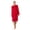 Tango Red, variant on Aria Women's Stretch Velour Long Sleeve Zip Front Sleepwear Robe with Pockets, Sizes XS-5X