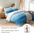 thumbnail image 7 of Summer Ocean Bedding Duvet Cover Set Queen Size 4 Pieces Abstract Blue Water Coastal Bedding Set with Zipper Closure, 1 Comforter Cover 90x92 Inches 1 Flat Sheet & 2 Pillow Cases, 7 of 7