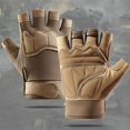 thumbnail image 2 of CHAO Guantes tácticos de medio dedo para exteriores para hombre, de secado rápido, ligeros, para escalada en roca, talla L, color arena, 2 of 5