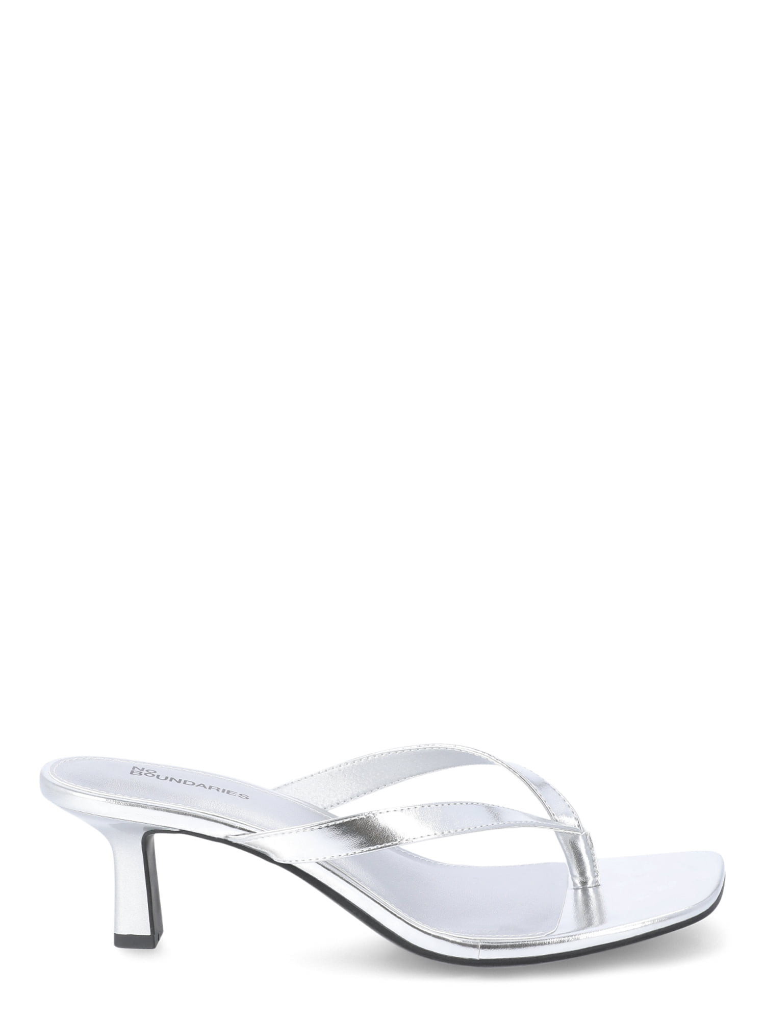 No Boundaries Women's Kitten Heel Thong Sandal