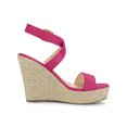 thumbnail image 3 of BLISSFUL STEP Women's Shoes Espadrille Wedge Slingback Crisscross Sandals Hot Pink 9, 3 of 7