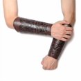 thumbnail image 5 of AlevRam 2-Pack Viking Bracers for Adults, Adjustable PU Faux Leather Medieval Arm Guards, Knight Gauntlet for Cosplay Costume, 5 of 6