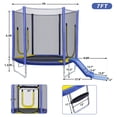 thumbnail image 2 of 7FT Trampoline with Safety Enclosure Net for Kidsfor Kids, Round Outdoor Recreational Trampoline with Slide and Ladder, Easy Assembly, 2 of 7