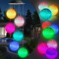 thumbnail image 1 of Campanas de viento al aire libre, luces solares, campanas de viento móviles LED, cambio de color, lámpara de jardín con energía solar, luz colgante para jardín JFHHH pequeña, 1 of 5