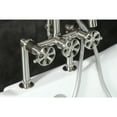 thumbnail image 3 of Kingston Brass AE8408RX Belknap Three-Handle 2-Hole Deck-Mount Clawfoot Tub Faucet with Hand Shower in Brushed Nickel, 3 of 8