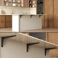 thumbnail image 5 of Heavy-Duty Load L Mantel Shelf Brackets by Balin Designs (Black) DIY Brackets with Mounting Hardware for 12", 14” and 16" Shelves, Ideal for Fireplace, Granite Countertops, Bookshelves (Set of 2), 5 of 9