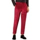 thumbnail image 5 of Pantalones de terciopelo brillante INSPIRE CHIC para hombre con cremallera y botón, pantalones rectos de terciopelo brillante 28 Rojo, 5 of 5