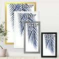 thumbnail image 4 of Designart 'Abstract Blue Palm Leaves Tropical Branches' Traditional Framed Art Print, 4 of 4