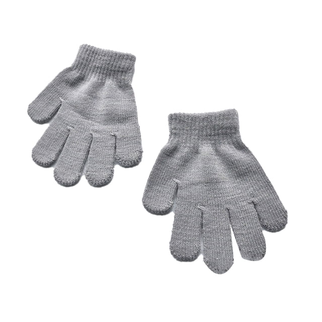 Minnieouse 1 par de guantes para niños, cómodo tejido artesanal, cubierta de dedos para niños pequeños, cubiertas de manos, guante térmico para guantes y mitones gris claro Minnieouse AP008792-05B