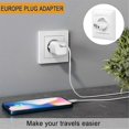 thumbnail image 4 of Juego de 20 adaptadores de viaje de Europa a EE. UU. con conector tipo C, 4 of 5