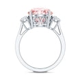 thumbnail image 3 of Rosec Jewels IGI Certified Lab Grown Pink Diamond Statement Engagement Ring 3 Ct - Fancy Pink Color VS1 Clarity, 925 Sterling Silver, US 4.00, 3 of 9