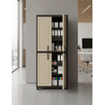 thumbnail image 5 of IWC Large 2 Door Storage Cabinet (27.96" x 71.85" x 17.72"), Taupe/Espresso, 5 of 20