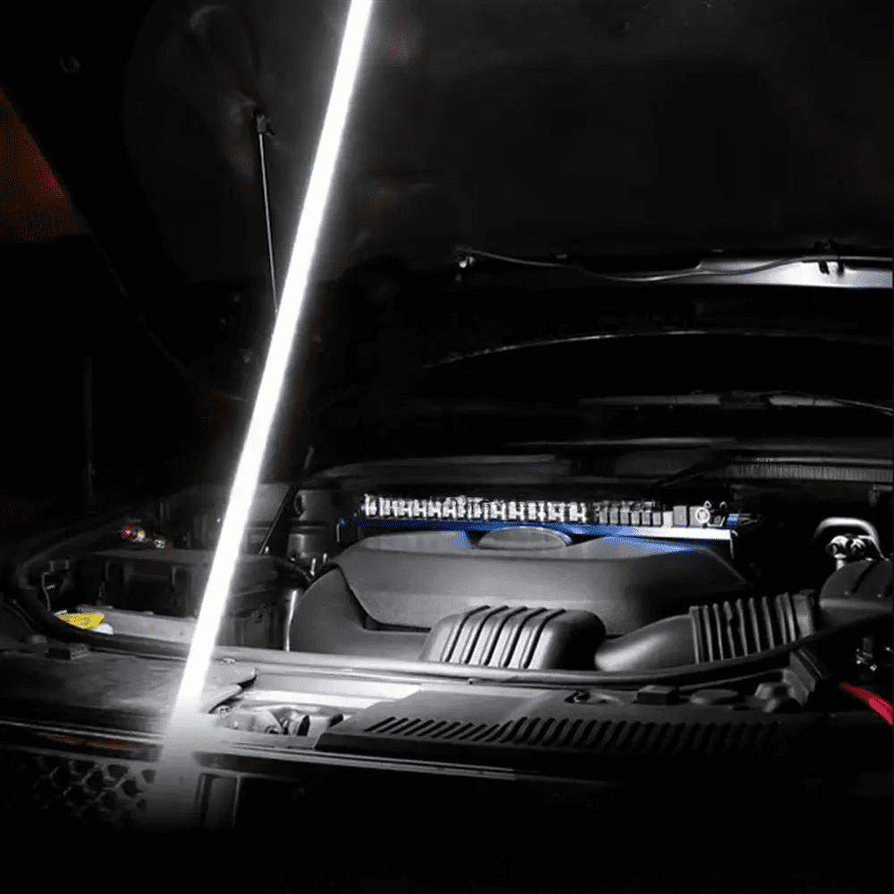 Flexible LED Work Light with Magnetic Base, 360° Bendable Flashlight Stick for Engine Bays & Car Repair, High Lumens Hands-Free Inspection Lamp, Battery Powered