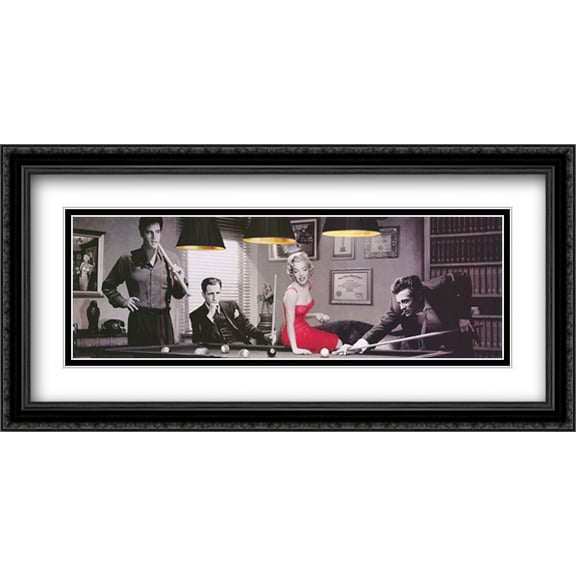 Legal Action 2x Matted 40x16 Large Black Ornate Framed Art Print by Chris Consani