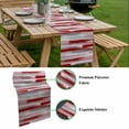 thumbnail image 5 of Red Pink Gray Stripes Table Runner - 36 Inch Long, Kitchen Dining Table Runner Dresser Scarves, Modern Abstract Minimalist Retro Farmhouse Decor for Coffee Tables Wedding Party Banquet, 5 of 8