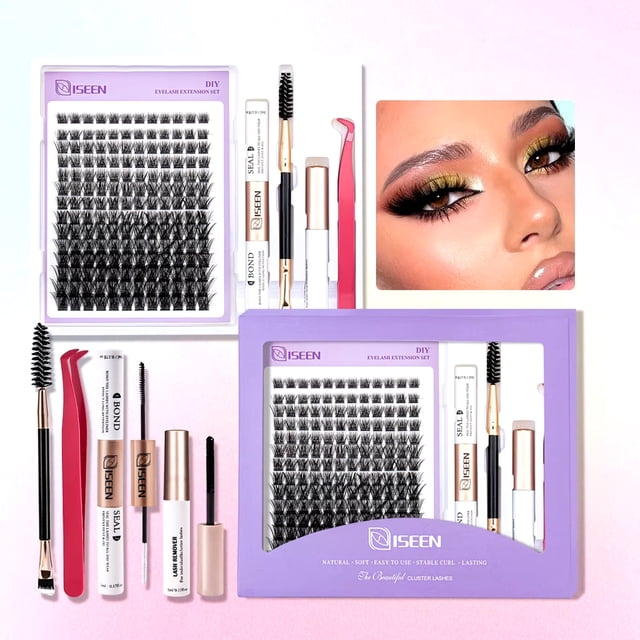 Pro DIY Lash Extension Kit: Assorted Lash Clusters with Bond & Seal...