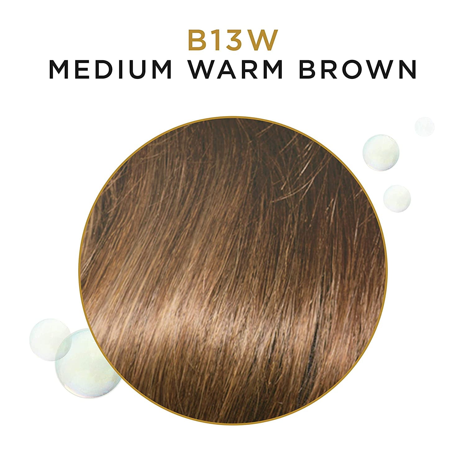Clairol Beautiful Collection Semi-Permanent Medium Warm Brown B13W, 3 oz - (Pack of 4)