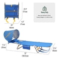 thumbnail image 5 of Sunnyfeel 2 Pack Face Down Tanning Beach Chair with Canopy, 5-Position Lay Flat Lounger, Blue, 5 of 7