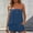 Navy, variant on Women's Summer Casual Ruffle Chiffon Tube Top & Solid Color Pants Set, Fashion 2 Piece Outfits for Daily Wear, Vacation, Work and Casual Occasions