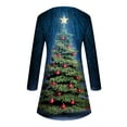 thumbnail image 4 of Vestidos de Navidad Para Mujer Moda Navidad Árbol de Navidad Estampado de Manga Larga Vestido de Cuello Redondo Odeerbi  ODB200049, 4 of 4