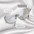 thumbnail image 3 of Rimless Clear Wraparound Sunglasses, 3 of 5