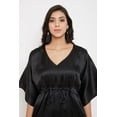 thumbnail image 6 of Gypsie Blu Satin Silk Tunic for Women Short Sleepwear Dress Adjustable Nightgown Plus Size Kimono Sleeve Ladies Caftan Online, 6 of 7
