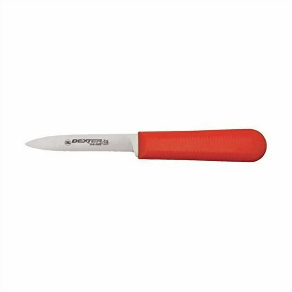 Dexter-Russell 15303R Red - Color Coded Chefs Style Paring Knife - 3-1/4" Blade,
