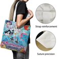 thumbnail image 3 of Mermicorno Starfall-theme canvas Tote Bag for Women Aesthetic Shopping Grocery Reusable Bags with Inner Zipper Women Gift 13.8 x 15.8 inches（35x40cm）, 3 of 6