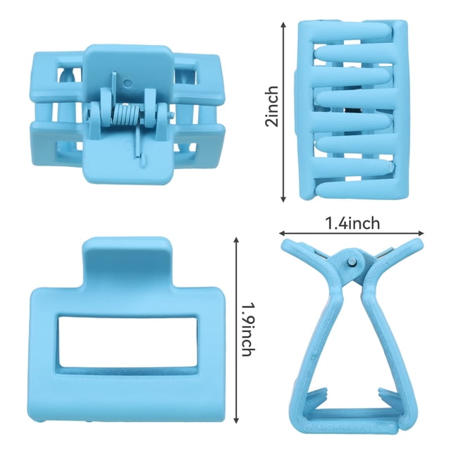 ZheElen 6pack/lot Small Claw Clips For Thin Hair Available In Multiple Colors Convenient Size Easy pink blue 1Set