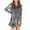 Gray, variant on Womens Velvet Button Down T Shirts Swing Mini Dress Casual Long Sleeves Lapel Tunic Tops