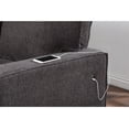 thumbnail image 4 of Bedroom Modern Grey Pull Out Sofa with 2 Cup Holders 220cm Polyester, 4 of 11