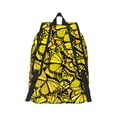 thumbnail image 3 of Balery Yellow Butterflies Vintage Canvas Backpack for Men and Women - Large Capacity, Durable Travel Laptop Bag for School, Work, Hiking, and Outdoor Activities, 3 of 7
