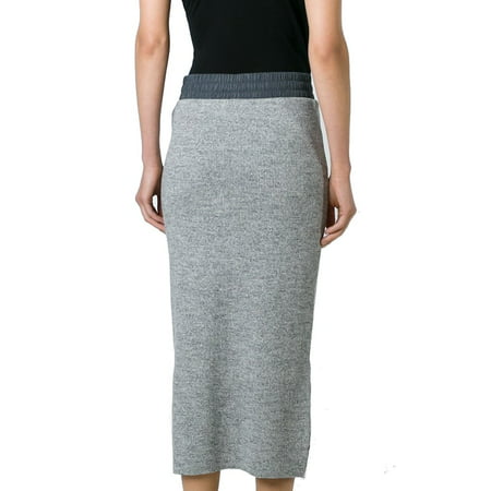 DKNY - DKNY NEW Gray Women's Size Medium M Drawstring Ribbed Knit Skirt ...