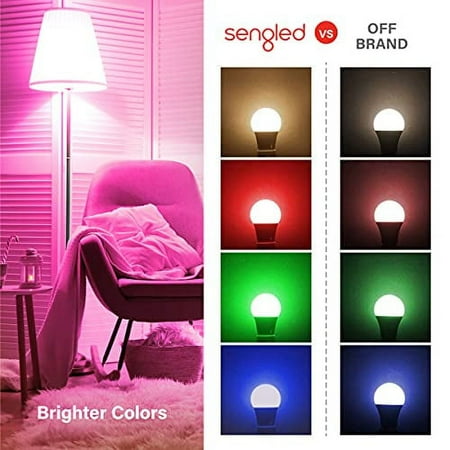 Sengled - Smart A19 LED 60W Bulb Bluetooth Mesh Works with Amazon Alexa - Multicolor