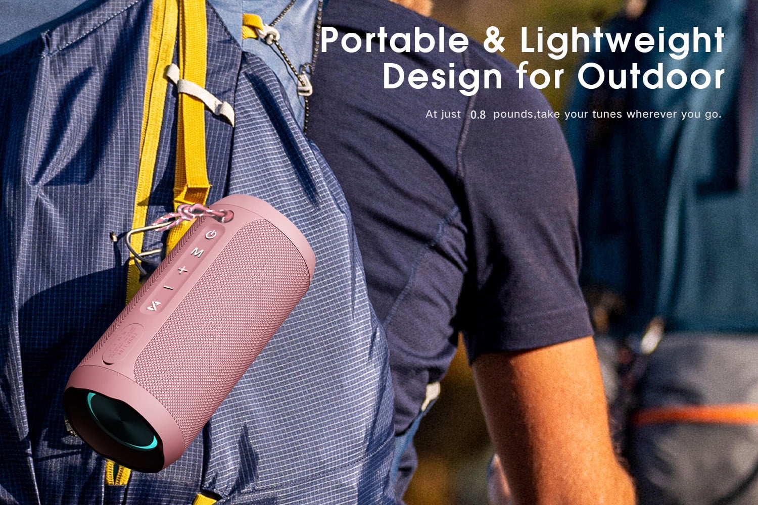 EDUPLINK Bluetooth Portable Speaker, Waterproof, Pink, M6, New