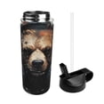 thumbnail image 2 of Sikiie Urban Bear With Headphones Print 18OZ Insulated Straw Cup, Portable Leak-proof Sports Water Bottle, Stainless Steel Water Cup Suitable for Home and Outdoor, 2 of 8